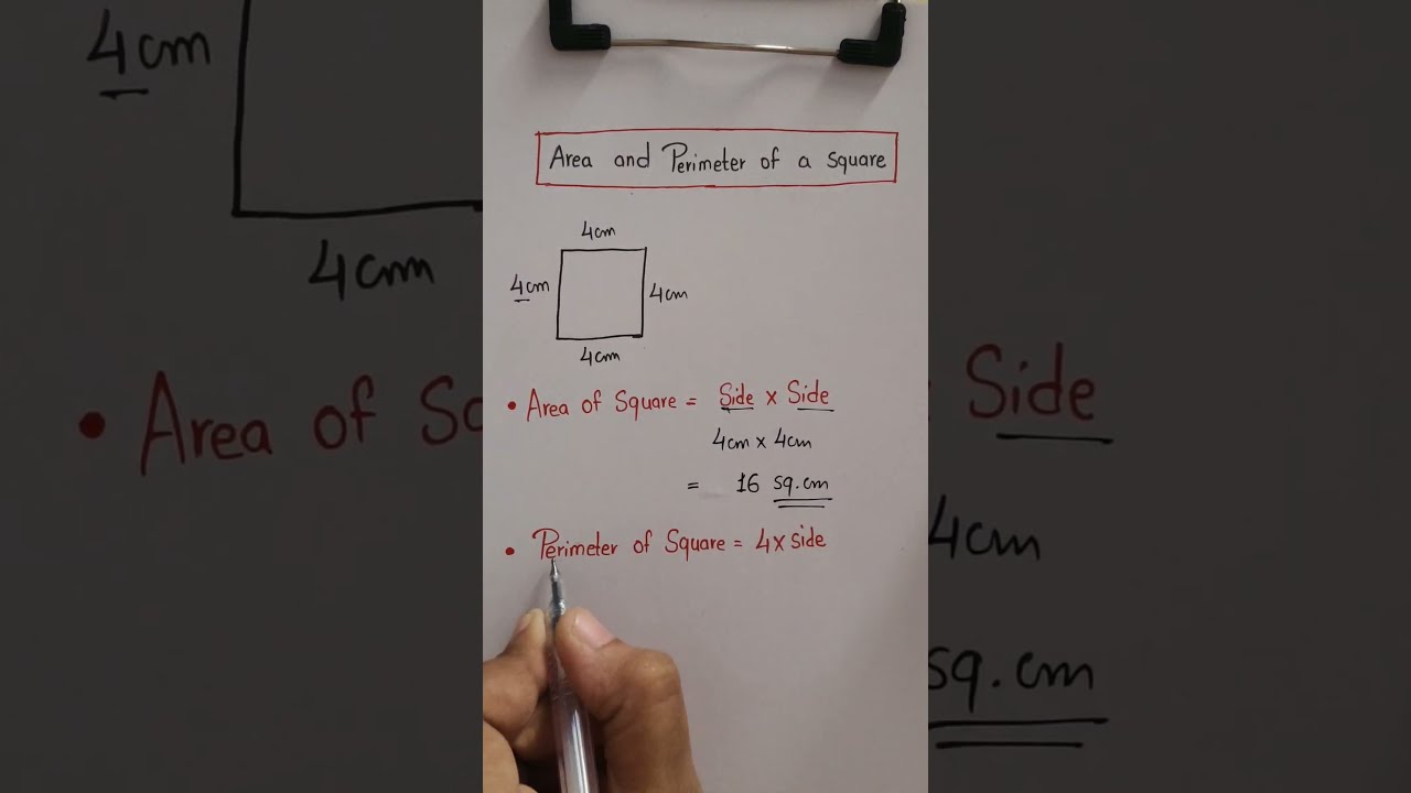 Area And Perimeter Of Square Ayushi Teacher Maths