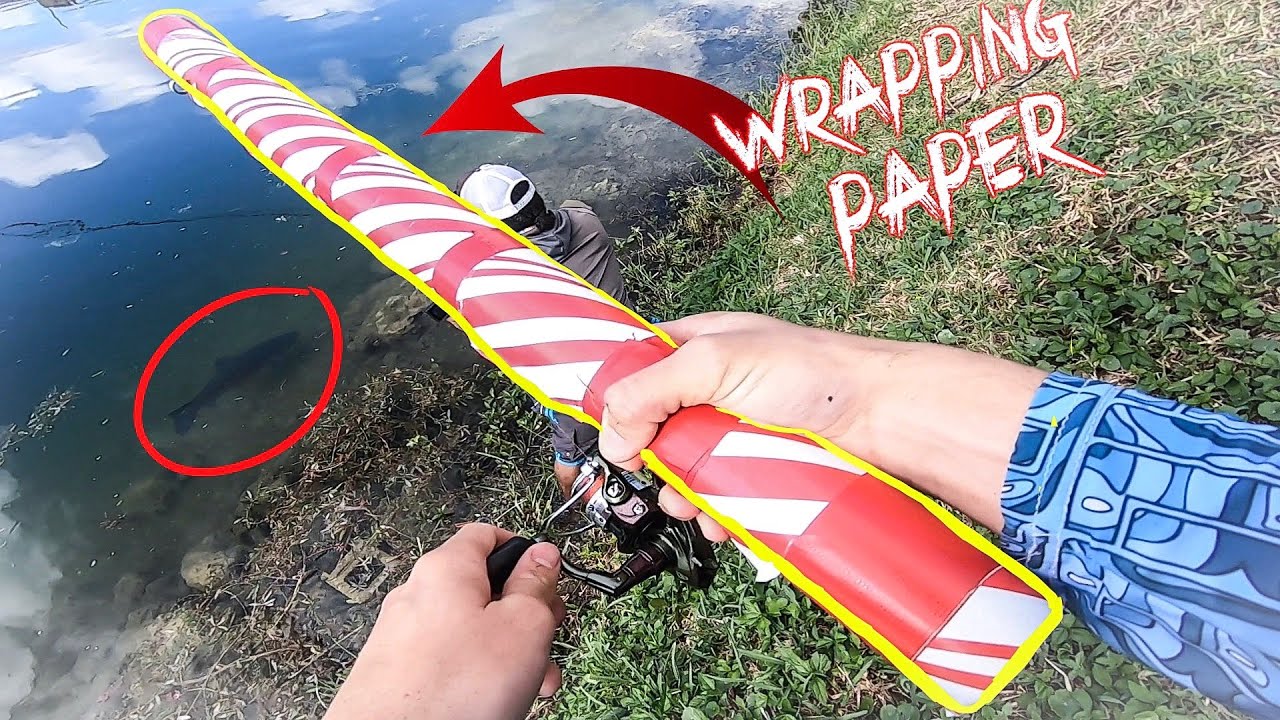 How to Wrap a Fishing Pole for Christmas 