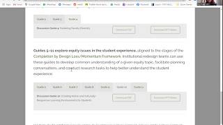 NCII Advancing Equity Through Guided Pathways Tour of the Guides