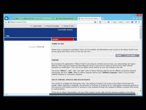 How to sign up in Allianz Portal (Malaysia)