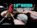 Next step for beginner drummers 16th note grooves  quick drum lesson