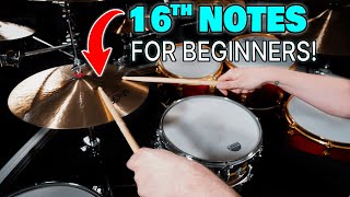 Next Step For Beginner Drummers: 16th Note Grooves! | QUICK DRUM LESSON