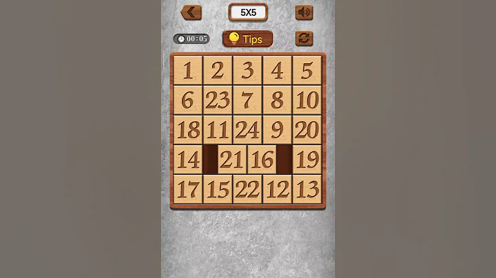 Numpuz 5x5 in 15 seconds (sliding puzzle challenge)