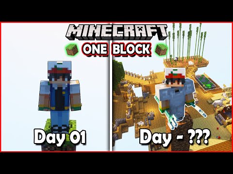 I Survived 100 Days On ONE BLOCK in Minecraft (Hindi) Part-01