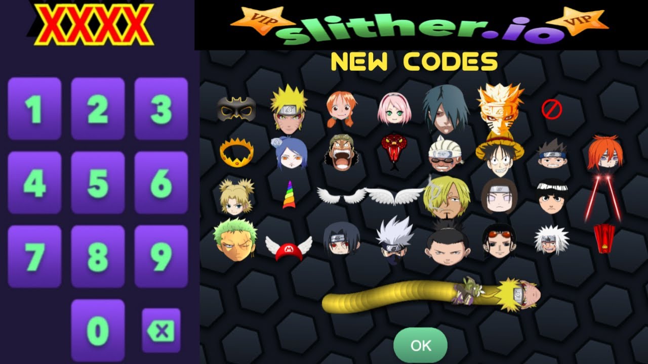 Slither.io NEW 10 SECRET CODES - VIP ANIME RELEASE - INVISIBLE NINJA (CODE  UPDATE) 
