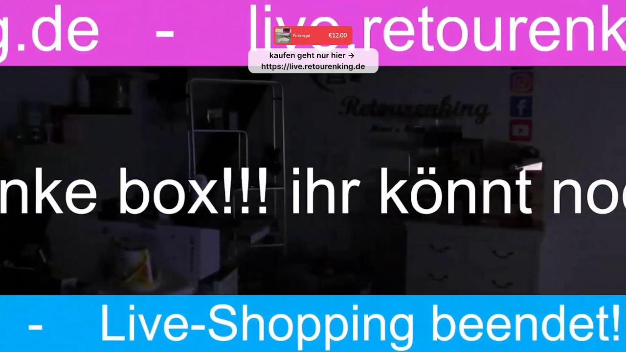 Retourenking Live Shopping YouTube