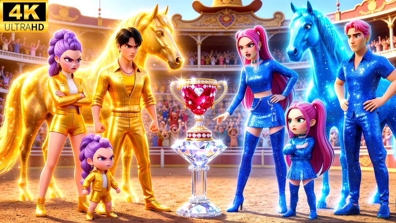 Golden Family VS Diamond Family – RUMI Wins the Magic Horse Racing Championship | KPOP Demon Hunters