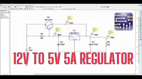 How to make 12V to 5V 5A Voltage Regulator by using Multisim