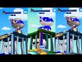 TALKING TOM HERO DASH  BLUE HERO ANGELA & BLUE HERO TOM SAVING ALL CHARACTER 1 SCREEN FUNNY GAMEPLAY