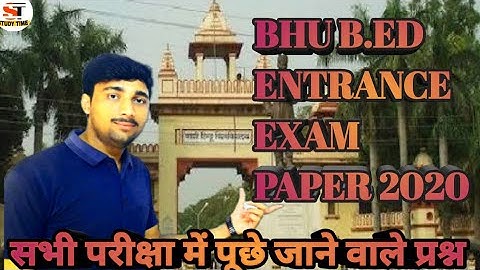 BHU B.Ed ANSWER KEY || BHU B.ED PAPER 2020 || BHU MERIT LIST || RESULT OF BHU B.ED || #STUDYTIME91