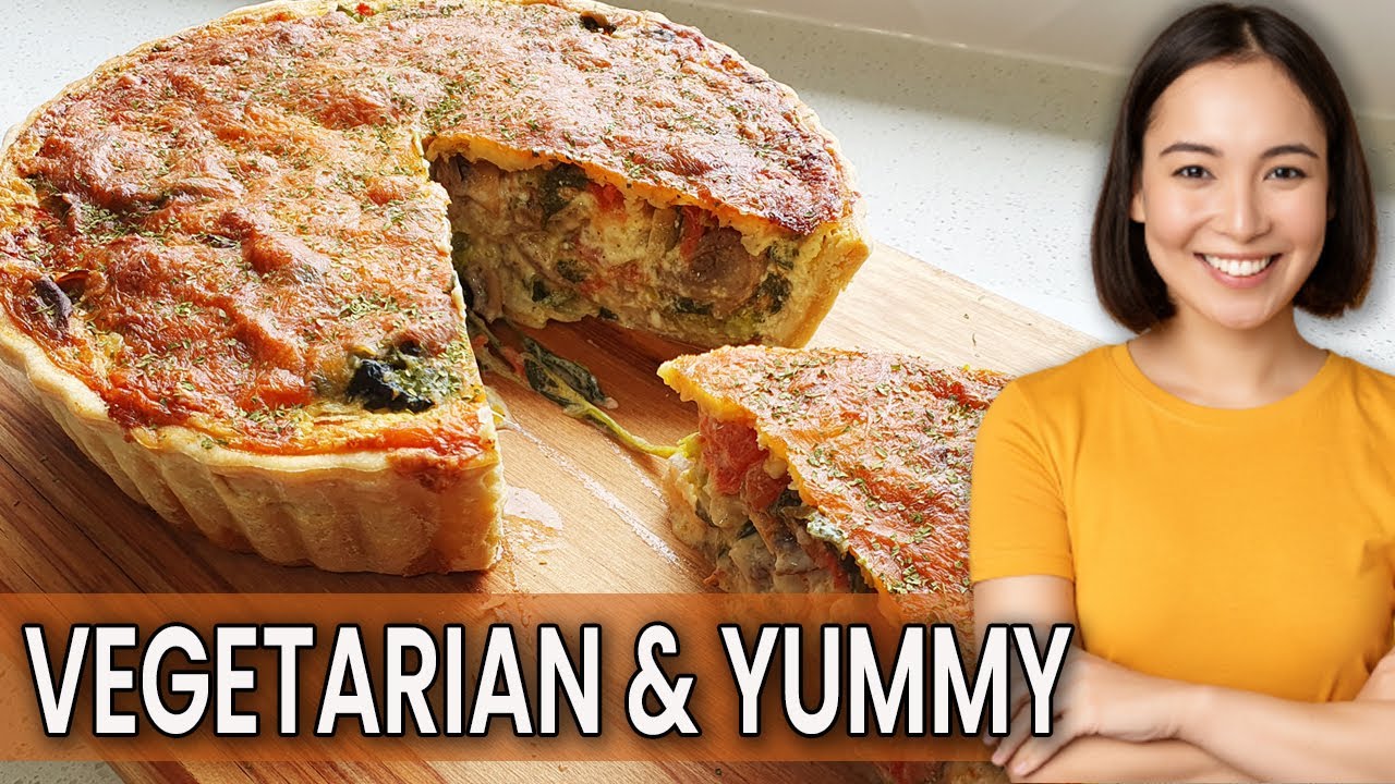 How to Make a Simple Vegetarian Quiche EASY Quiche Recipe YouTube