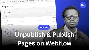 Unpublish and Publish Pages on Webflow