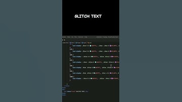 How to make glitch text effect html css