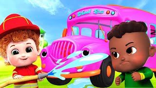 Bus Wash Song | Blue Fish Animal Time Nursery Rhymes & Stories for kids