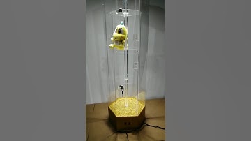 130cm tall acrylic rotating display cabinet with led light