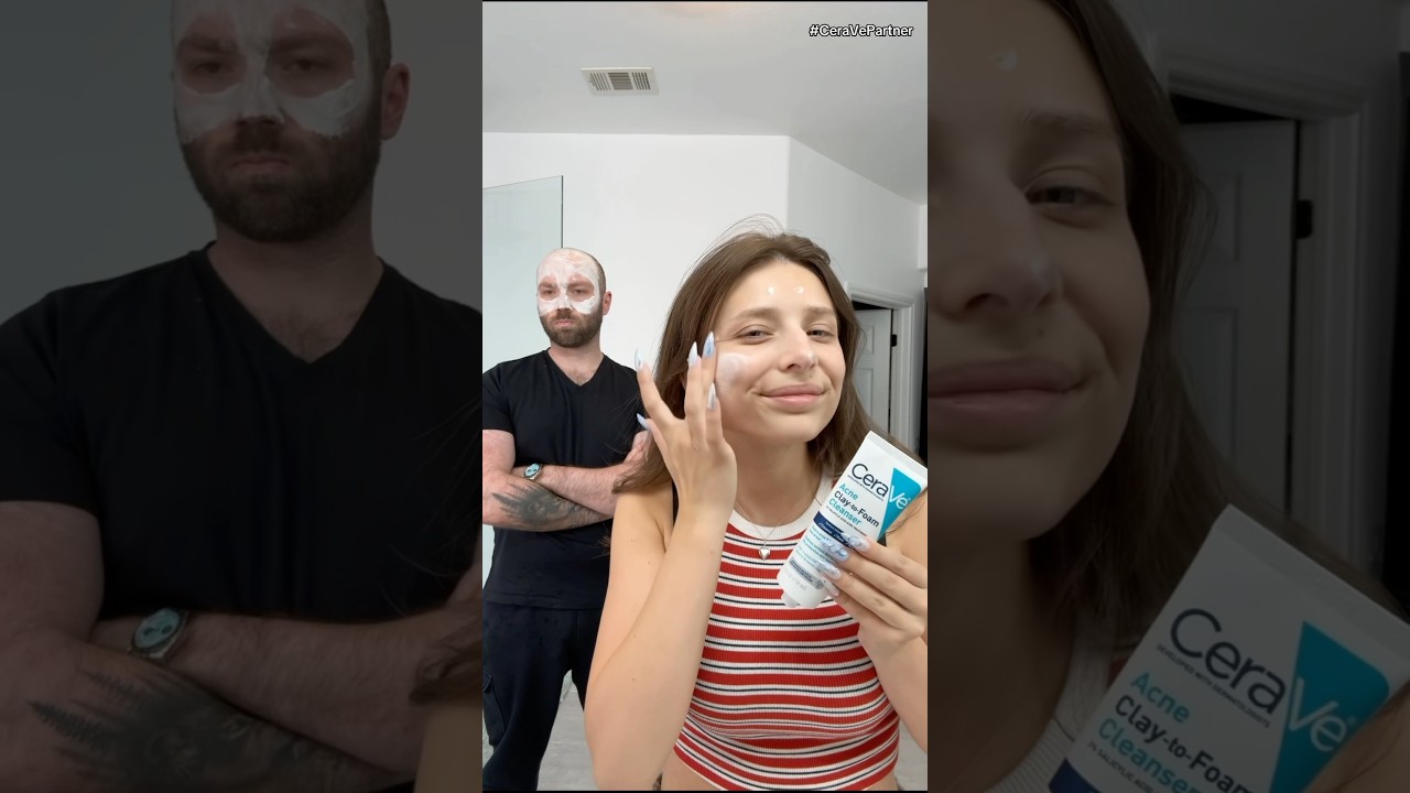 She got me good, but clearly I needed the new ​⁠@cerave Clay-to-Foam cleanser #CeraVePartner