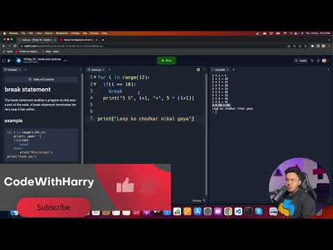 break and continue in Python   Python Tutorial   Day #19