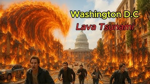 Lava Tsunami Strikes Washington D.C | AI Simulation Movie