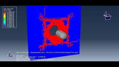 Simulation rigid impact on granite stone with SPH method in Abaqus- Damage investigation