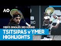 Stefanos tsitsipas vs mikael ymer match highlights 3r  australian open 2021