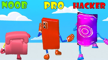 NOOB vs PRO vs HACKER in Phone Run 3D