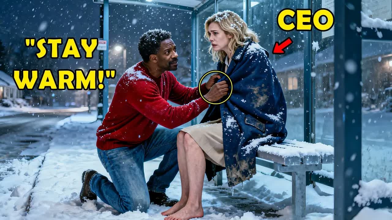Black Man Offered His Jacket to a Shivering Woman at a Bus Stop, Unaware She Was a CEO