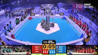 Lituanica X. Robots filled cylinder with balls! 2022 FIRST Global Challenge Day 2