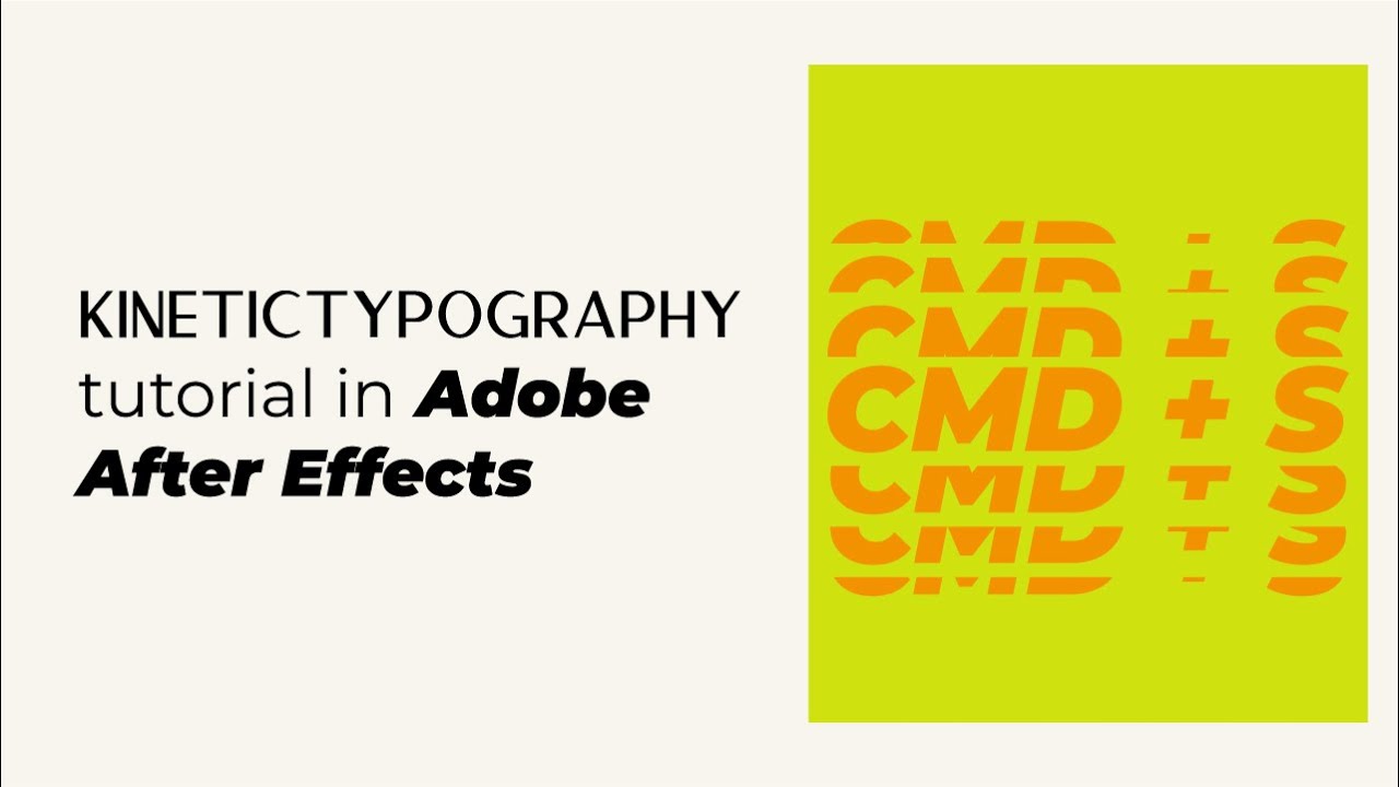 Kinetic Typography tutorial - After Effects - YouTube