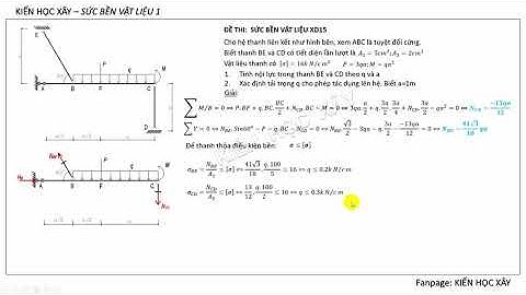 SỨC BỀN VẬT LIỆU 1 | BÀI 1. Thanh chịu kéo nén đúng tâm - Kiểm tra kết quả bằng phần mềm Sap2000
