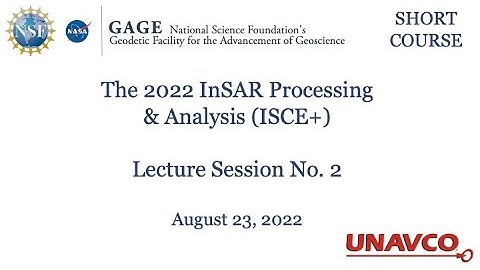22-InSAR (ISCE+) Day 2