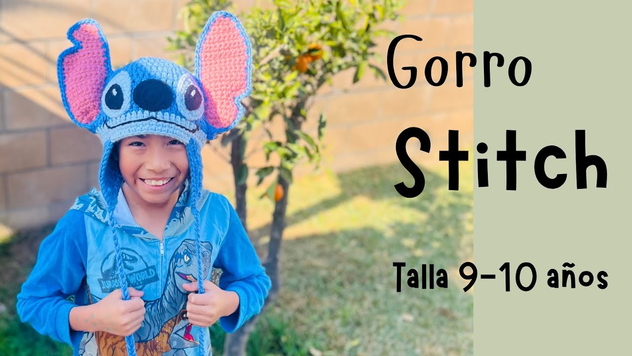 Gorro Stitch a crochet.