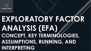 Exploratory Factor Analysis (EFA): Concept, Key Terminologies, Assumptions, Running, Interpreting