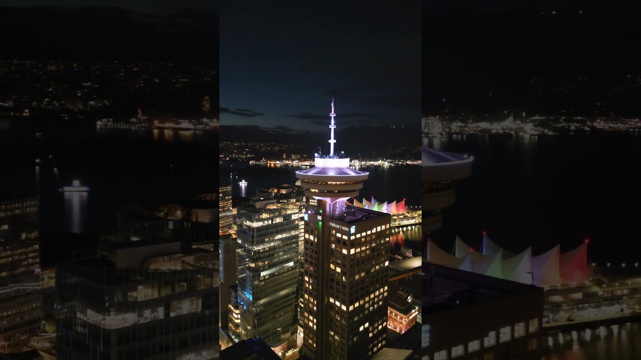 Vancouver BC at night 