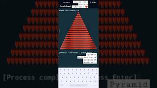 #loop #for_loop #c #pattern#pyramid #youtubeshorts 🔥
