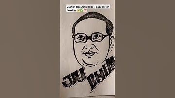 Dr bhim Rao Ambedkar ji easy sketch drawing 😱✅💯#shortvideo #shortsfeed #trending #sketch #shorts