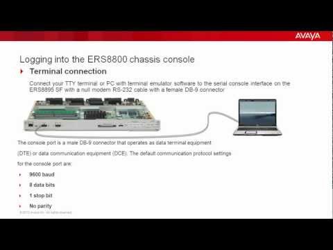 How to Log in to the Avaya ERS8800 Chassis Console