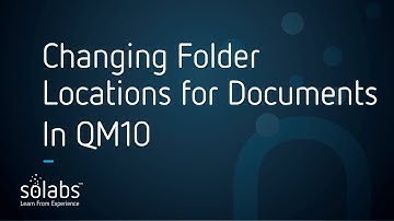Changing Folder Locations for Documents - SOLABS QM10