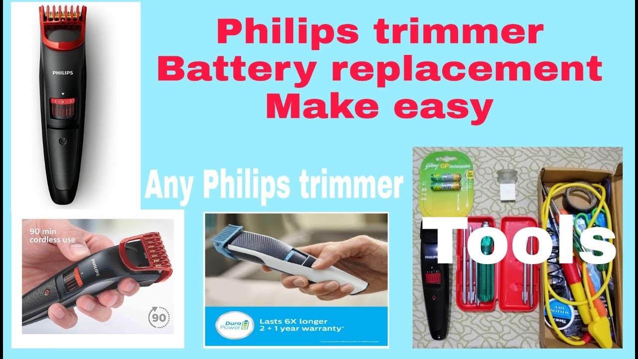 philips trimmer battery type