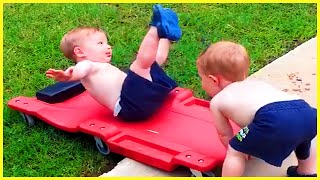 Twins Baby Play Outdoor Compilation || Funny Moment