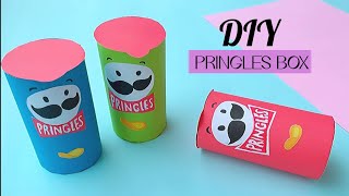 how to make cute Pringles box / DIY paper chips box /paper craft /diy 프로젝트 -handmade paper chips box