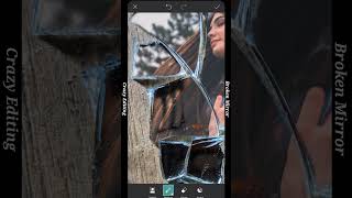 broken mirror photo editing by  PicsArt - new creative photo editing #shorts screenshot 4