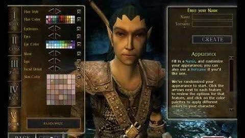Dungeons and Dragons Online Character Creation