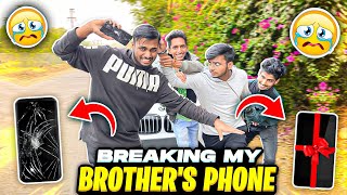 Breaking My Brothers Phone 😱 & Gifting New One + 9RT 47000 Rs Phone 😍 - Garena Free Fire