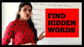 Find the hidden words from the given word | Hidden Words | English |
