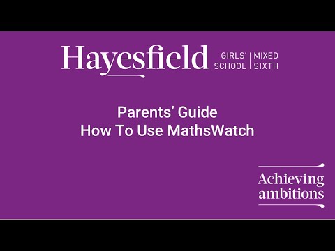 How To Log On To MathsWatch