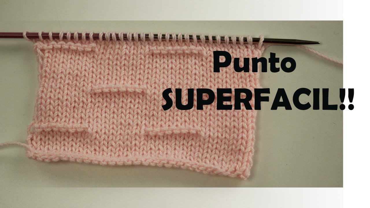 Como tejer PUNTO RELIEVE. Punto superfacil!!🧶🧵