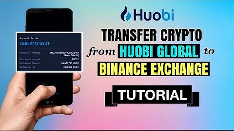 How to TRANSFER crypto from HTX (Huobi Global) to Binance Exchange | App Tutorial