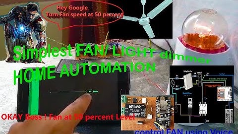 Voice Control Fan Speed by ESP8266 Blynk || Home Automation Blynk || AC Dimmer Nodemcu and Blynk
