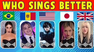 Who is Better Singer? Wednesday Dance Song - Lady Gaga Bloody Mary Covers On Languages|Great Quiz