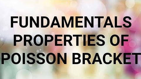 Fundamentals properties of Poisson brackets।